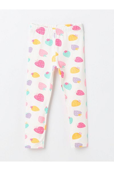 LC Waikiki Printed Baby Girl Tights with Elastic Waist
