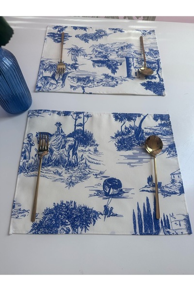 Blue Atelier Blue Blanc Supla Amerikan Servis 34x45 (2 adet)