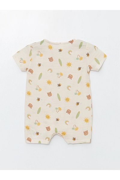 LC Waikiki LCW Baby Crew Neck Printed Jumpsuit for Baby Boy