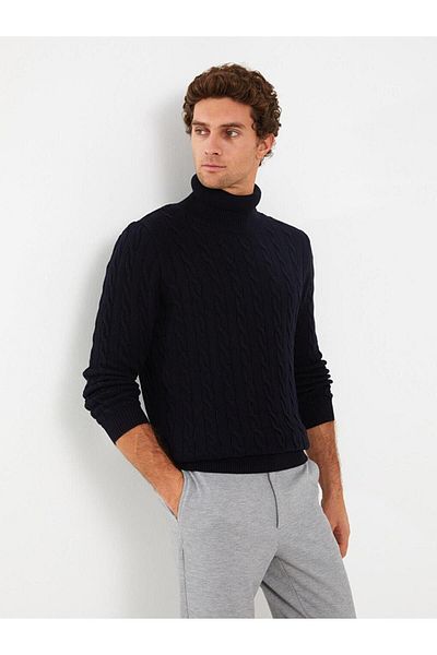 LC Waikiki SOUTHBLUE Turtleneck Long Sleeve Men's Knitwear Sweater