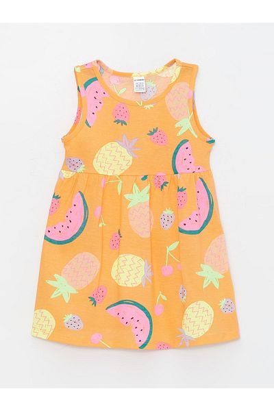LC Waikiki Crew Neck - Baby Girl Printed Dress