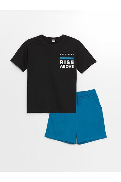 LC Waikiki Boys' Comfortable Fit T-Shirt and Shorts