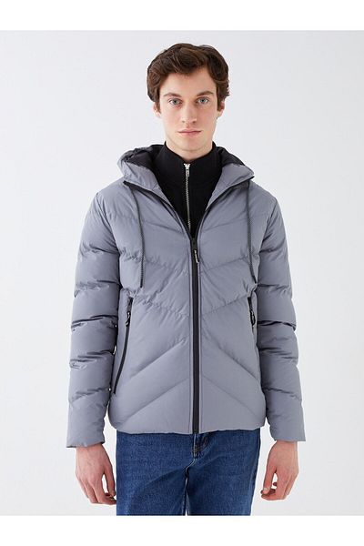 LC Waikiki Men's Hooded Puffer Jacket - Standard Fit