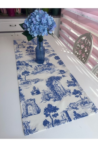Blue Atelier Blue Blanc Runner 40x110