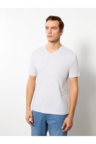 LC Waikiki LCWAIKIKI Basic ανδρικό μπλουζάκι με κοντό μανίκι με λαιμόκοψη σε σχήμα V