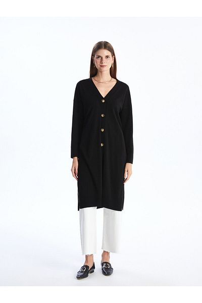 LC Waikiki V-Neck Long Sleeve Women's Knitwear Cardigan