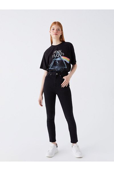 LC Waikiki Pantaloni de damă slim mom fit cu talie înaltă