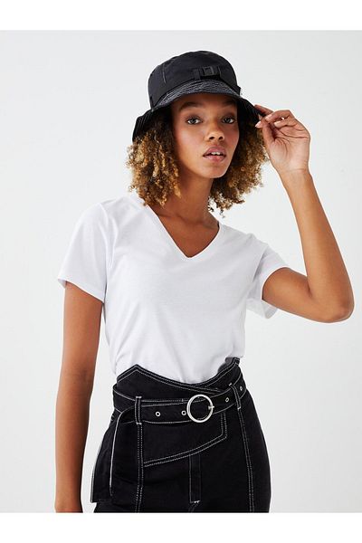 LC Waikiki Tricou cu mânecă scurtă cu decolteu în V pentru damă