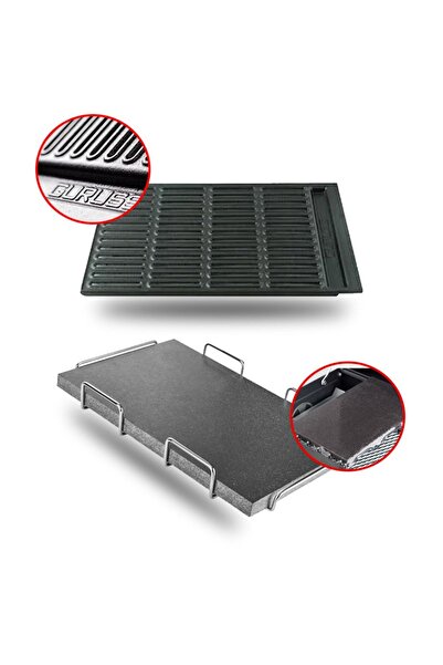 Guruss Döküm Mangal + Volkanik Taş Izgara Paket