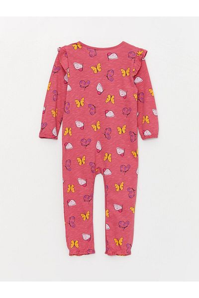 LC Waikiki LCW Baby - Patterned Crew Neck Baby Girl Jumpsuit