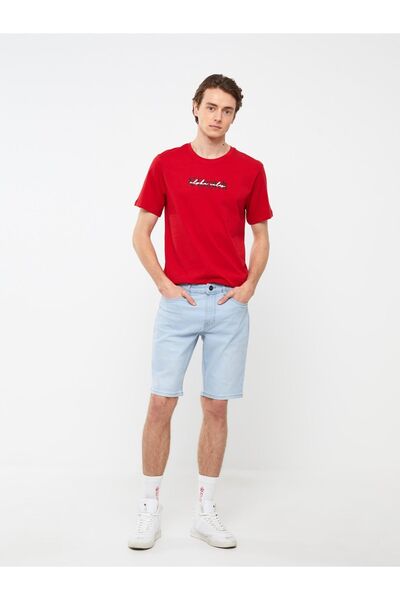 LC Waikiki Crew Neck Short Sleeve Printed Combed Cotton Men's T-Shirt