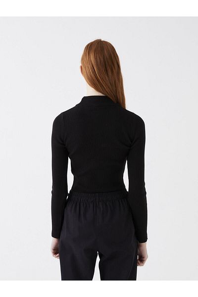 LC Waikiki High Collar Plain Long Sleeve Women's Knitwear Sweater