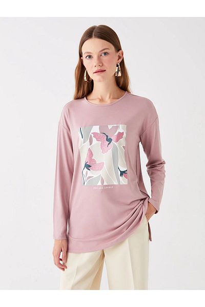 LC Waikiki Lcwaikiki - Crew Neck Printed Oversize Tunic