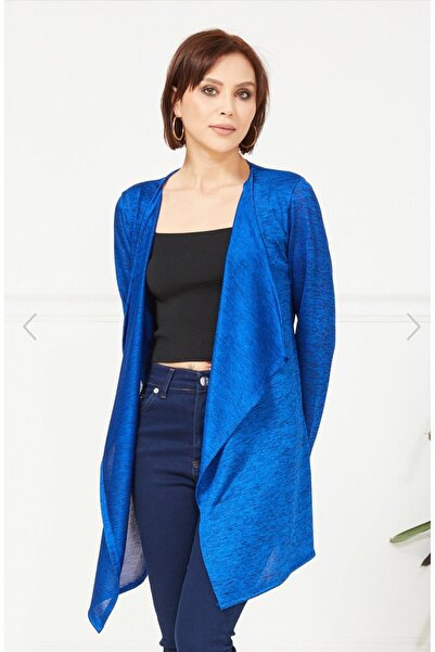 DHDmoda Kadın Mavi Hırka
