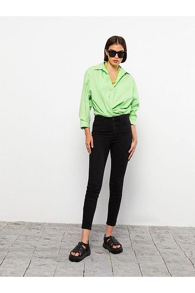 LC Waikiki Γυναικείο τζιν παντελόνι LCW Jeans ψηλόμεσο Super Skinny Fit ίσια τσέπη