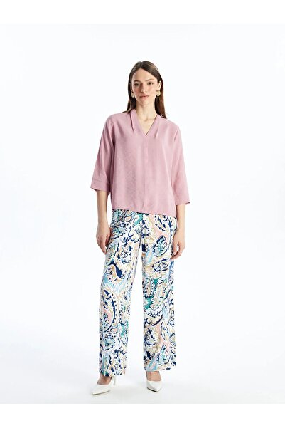 LC Waikiki LCWAIKIKI Κλασική γυναικεία ίσια μπλούζα με λαιμόκοψη