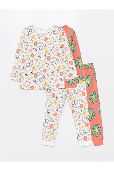 LC Waikiki LCW Baby - Crew Neck Pajamas Set for Baby Girl 2 Pieces