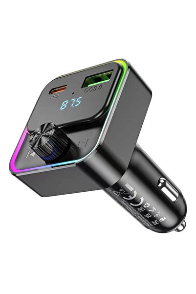 Kamardey Dijital Göstergeli Kablosuz Araç içi FM Transmitter + USB-PD30W Hızl...