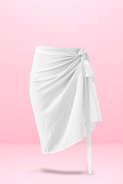 cott land Pareo White Tie-Up 80X140Cm