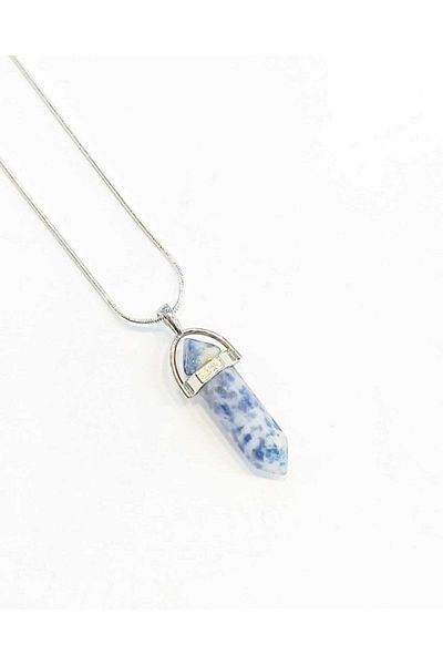 Armis Natural Sodalite Stone Pandula - Chain and Necklace Included