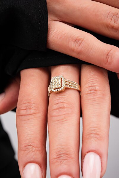 Altınaşkı Kadın Baget Tektaş Altın Yüzük