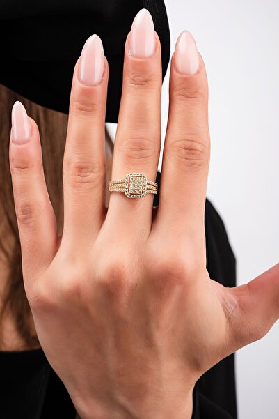 Altınaşkı Kadın Baget Tektaş Altın Yüzük