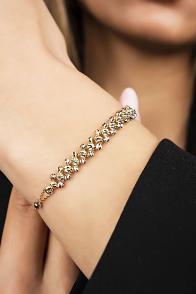 Altınaşkı Üç Renkli Dorika Altın Bileklik