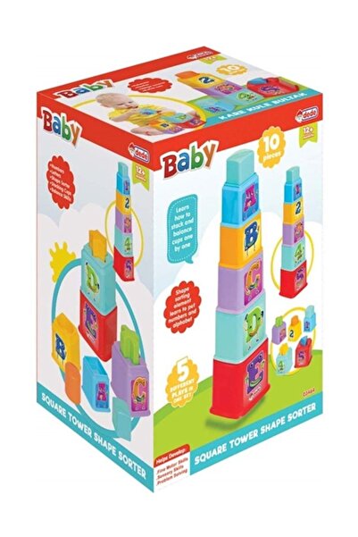 Genel Markalar 10 Parça Renkli Silindir Kule Bultak Oyuncak 03464