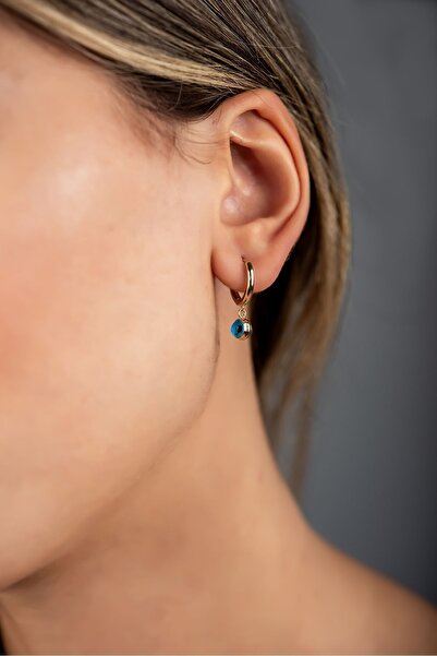 Altınaşkı Nazar Boncuklu Altın Küpe