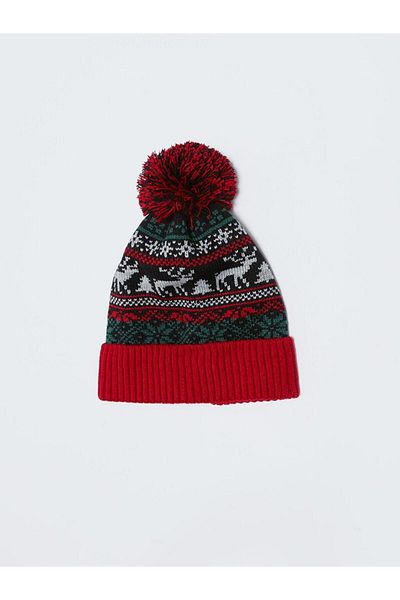 LC Waikiki ΑΞΕΣΟΥΑΡ LCW Ανδρικά πλεκτά Beanie με Jacquard Pompom