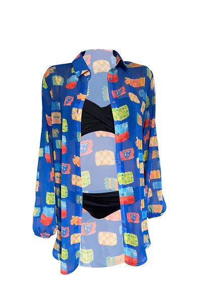 Bolder Jasmine Night Blue Beach Shirt