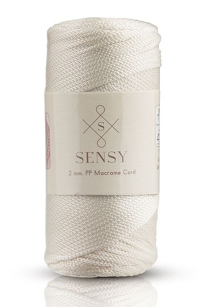 SENSY 2 Mm - 200 gr Polyester Macrame Thread Ecru 230 M Polyester Macrame Thread Supla Thread And Bag Thread