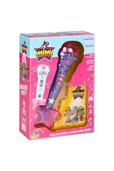 Erdem Oyuncak Pilli Işıklı Sesli Karaoke Mikrofon-mor