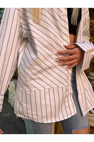 MFU collection Cămașă oversize cu dungi