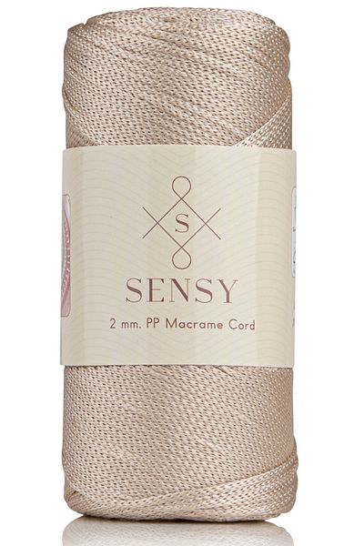 SENSY 2 مم - 200 جرام خيط مكرامية بوليستر قهوة حليب 230 م خيط مكرمية بوليستر خيط Supla وخيط حقيبة