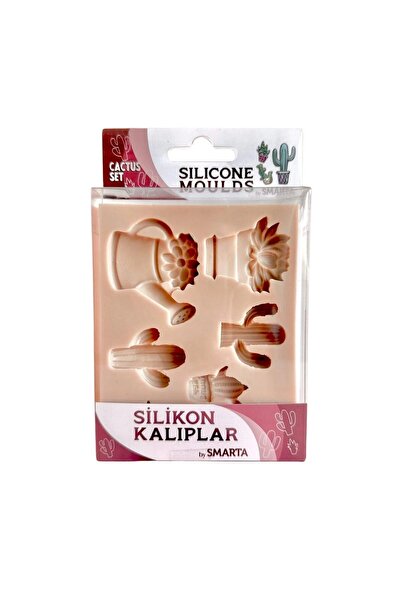 Smarta Model Hamuru Silikon Kalıp - Kaktüs Seti SK1013030