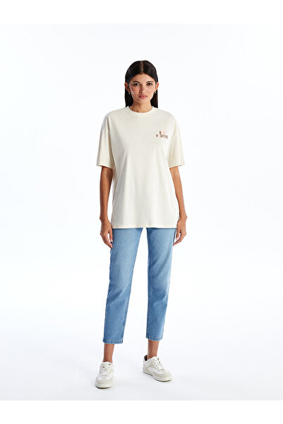 LC Waikiki Dámské tričko LCW – výstřih, výšivka, krátký rukáv