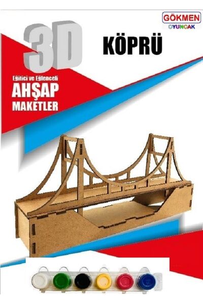 Gökmen Oyuncak Ahşap 3d Maket (AKRİLİK BOYA HEDİYELİDİR)