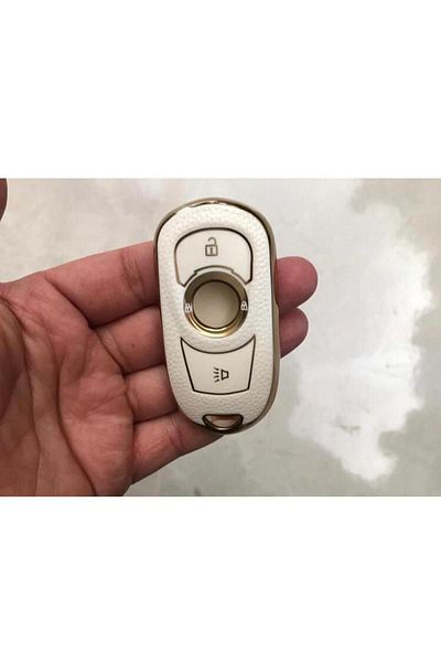 ŞENYILDIZ AKSESUAR Opel Astra K and Insignia Grand - Compatible Key Protection Sleeve, Keyless Playback, Lux White Gold