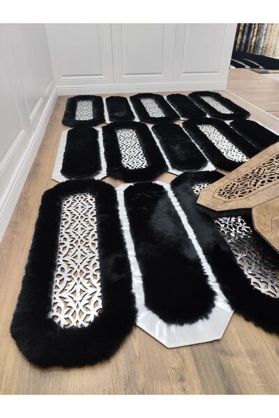 Diavira Home SEPERATE LAZER KESİM DERİ PELUŞ HALI