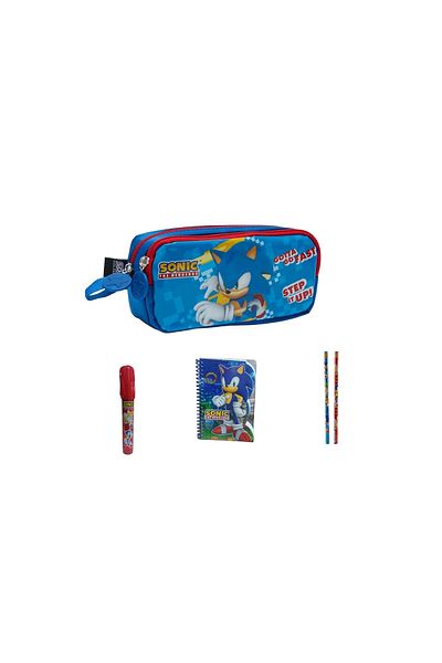Sonic Set de 2 bucăți de creion și 1 bucăți de bloc de note Rocket Eraser