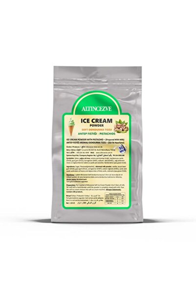 Altıncezve Soft Dondurma Tozu Antep Fıstıklı 1.300 gr - (5L SÜT)