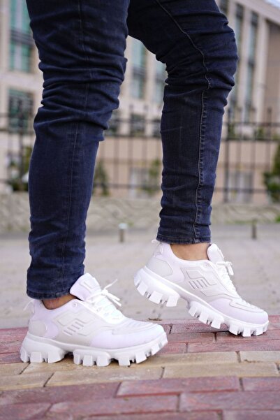 Rimex Αθλητικά παπούτσια με ψηλή σόλα Λευκά Casual - Rm0114