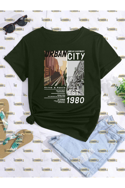 aynewmoda Urban City Printed - Tricou oversize