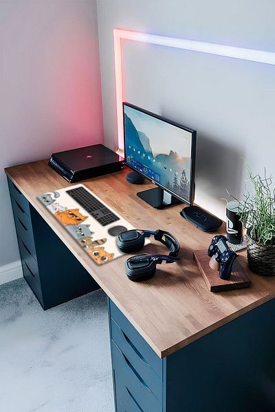 Decorita Mouse Pad din sticlă Cool Cats - tăiat lat 40 cm X 80 cm