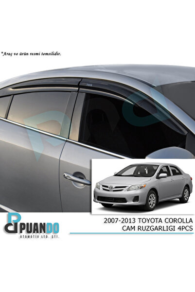 ARACA ÖZEL 2007-2013 TOYOTA COROLLA CAM RUZGARLIGI 4PCS