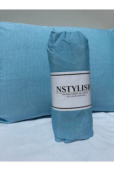 Stylish SINGLE PERSON ELASTIC BED Sheet 100x200 + PILLOW CASE 50x70