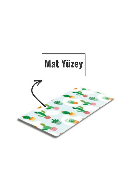 Decorita Mouse Pad din sticlă Cactus Design - Mare 40cm X 80cm