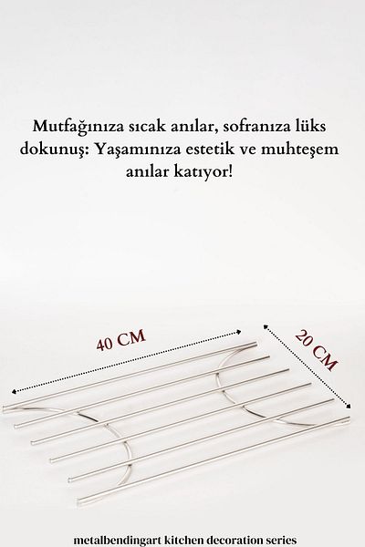 mba decor metal bending art Ray Model Silver Large Size Pot Tray Pot Mat Metal Tray Tableware Kitchen Decoration