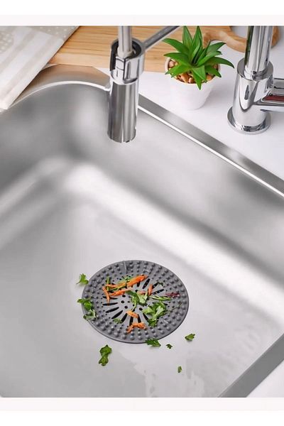 Ecolux ECOLUX Silicone Bathroom Round Sink and Bathtub Plug with Strainer